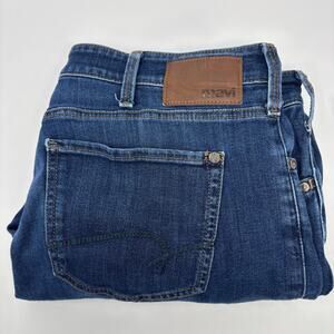 Mavi Mens 38x29 5 Pocket Design Zach Straight Leg Medium Wash Blue Jeans